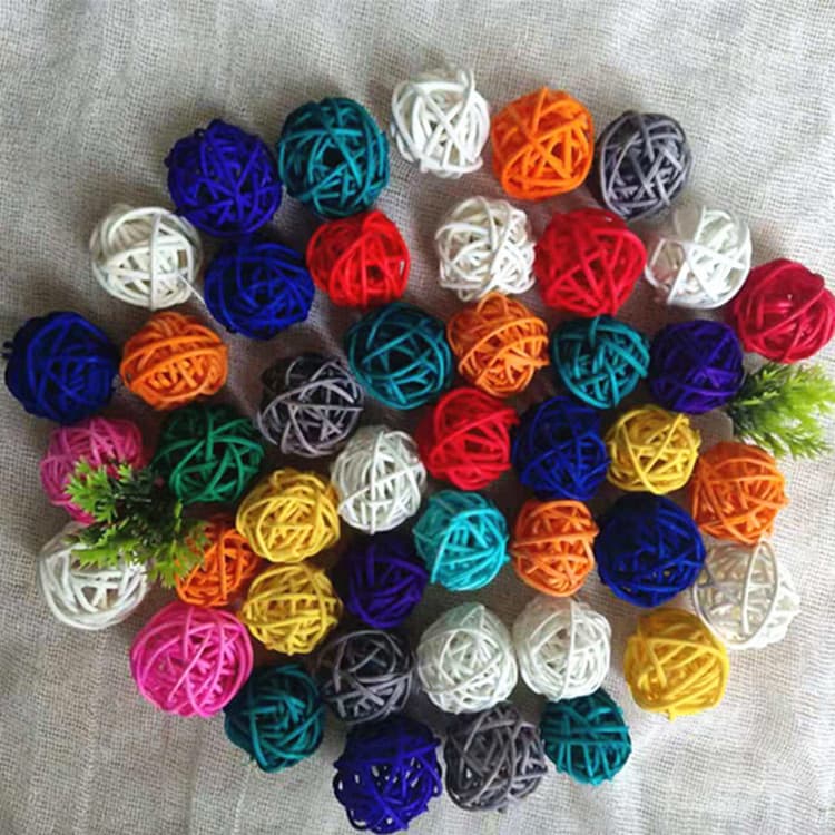 3cm White Ball Vine Ball No Fire Aromatherapy Vaporizing Home Decor Bead Curtain Accessories Office Culture/vine Weaving