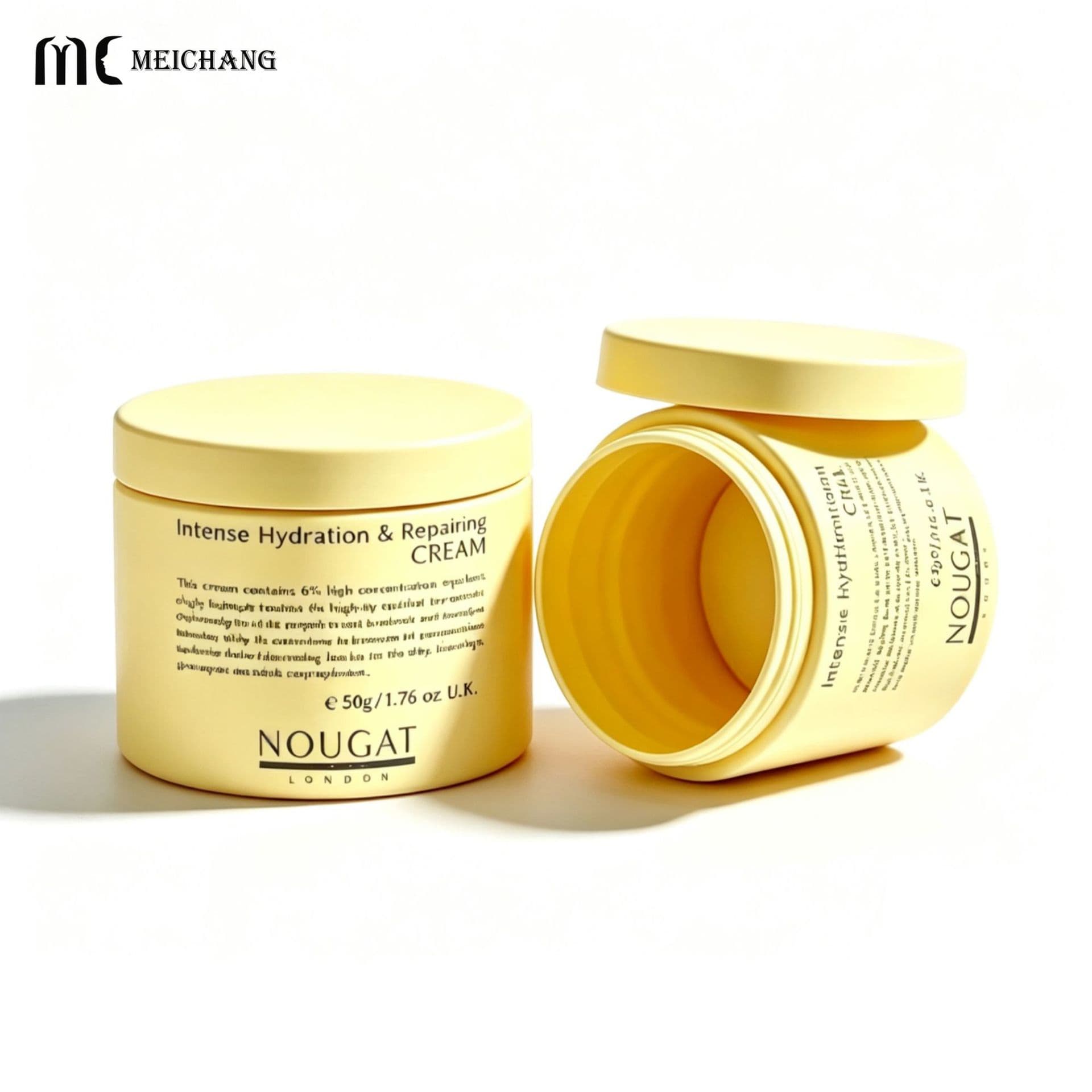 Eco-friendly and biodegradable PET wide-mouth body scrub jar, suitable for body butter and care cream