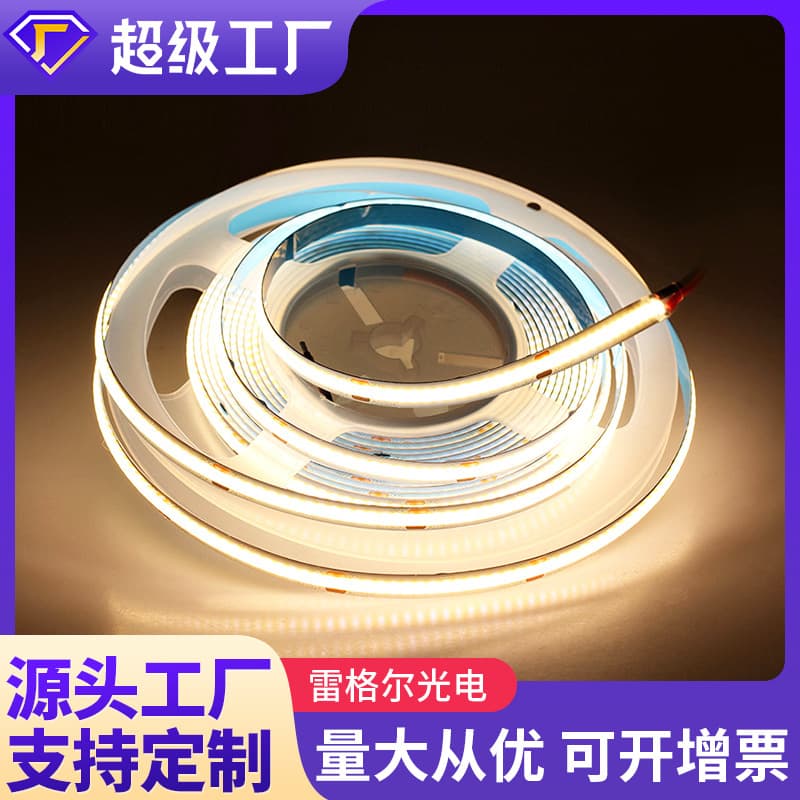 COB Flexible Light Strip 320 LEDs Flip Chip LED Strip 12V 24V Low Voltage Cabinet Linear Light COB Strip Light