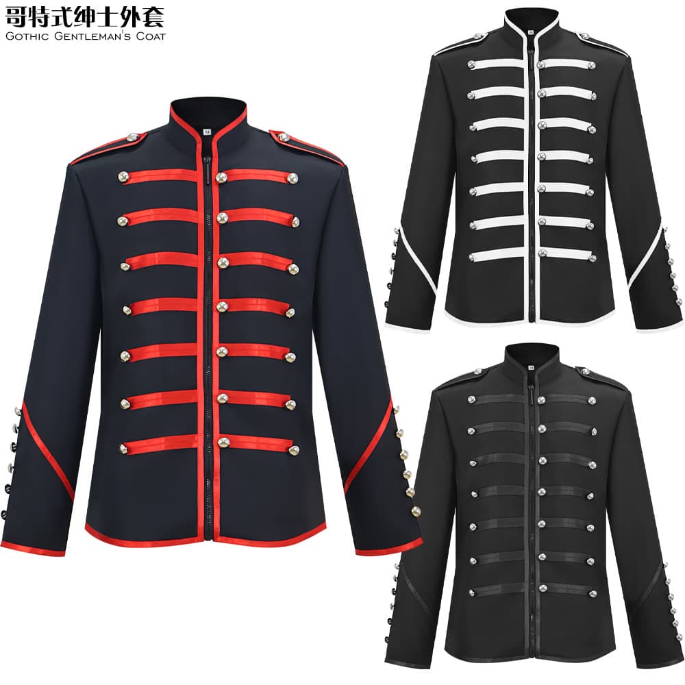Cross-border New Amazon Wish Independent Station Hot-Selling Medieval Gothic Men's Coat Steampunk