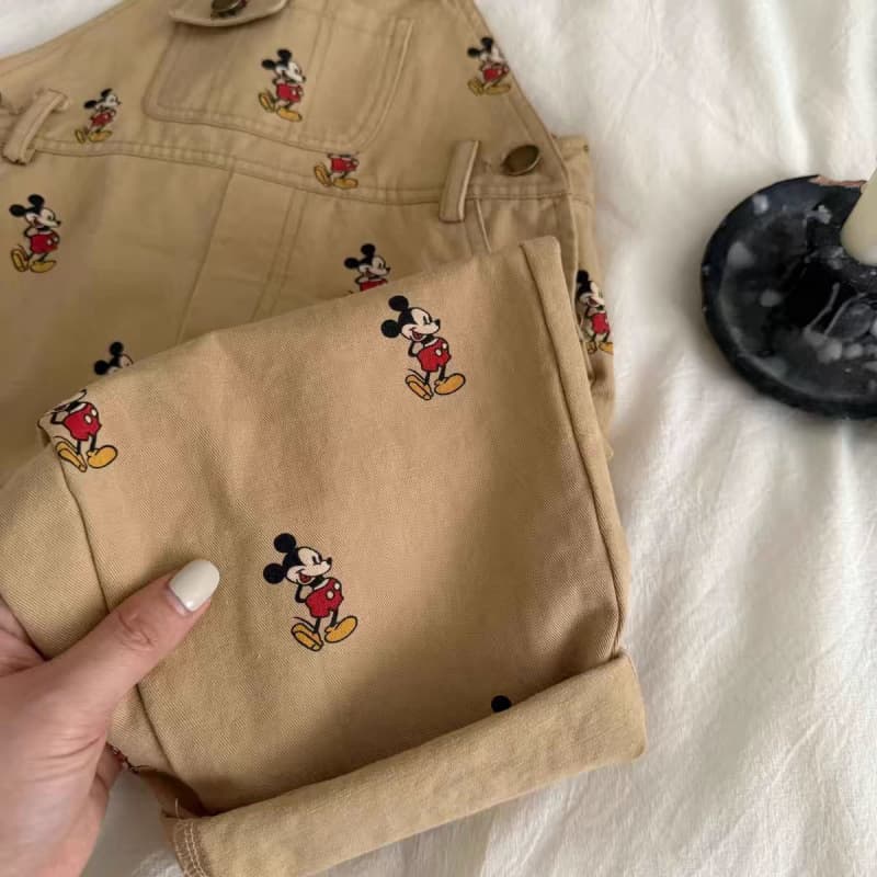 Children's cotton overalls 25 spring style boys and girls Korean style cartoon rice trendy jumpsuit baby resting outer trousers