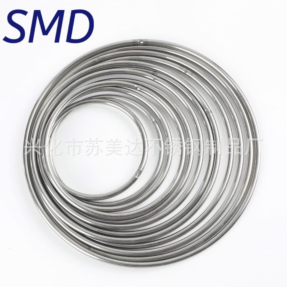 304 Stainless Steel Solid Ring Circle Loop Welding Ring Large Diameter Steel Ring Pull Ring O-Type Stainless Steel Ring