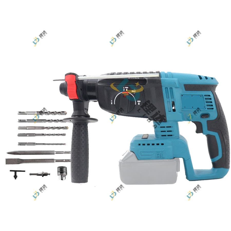 Makita Style DeWitt Style Heavy Duty Lithium Battery Electric Hammer High Power Concrete Electric Breaker Impact Drill Three-in-One Power Tool