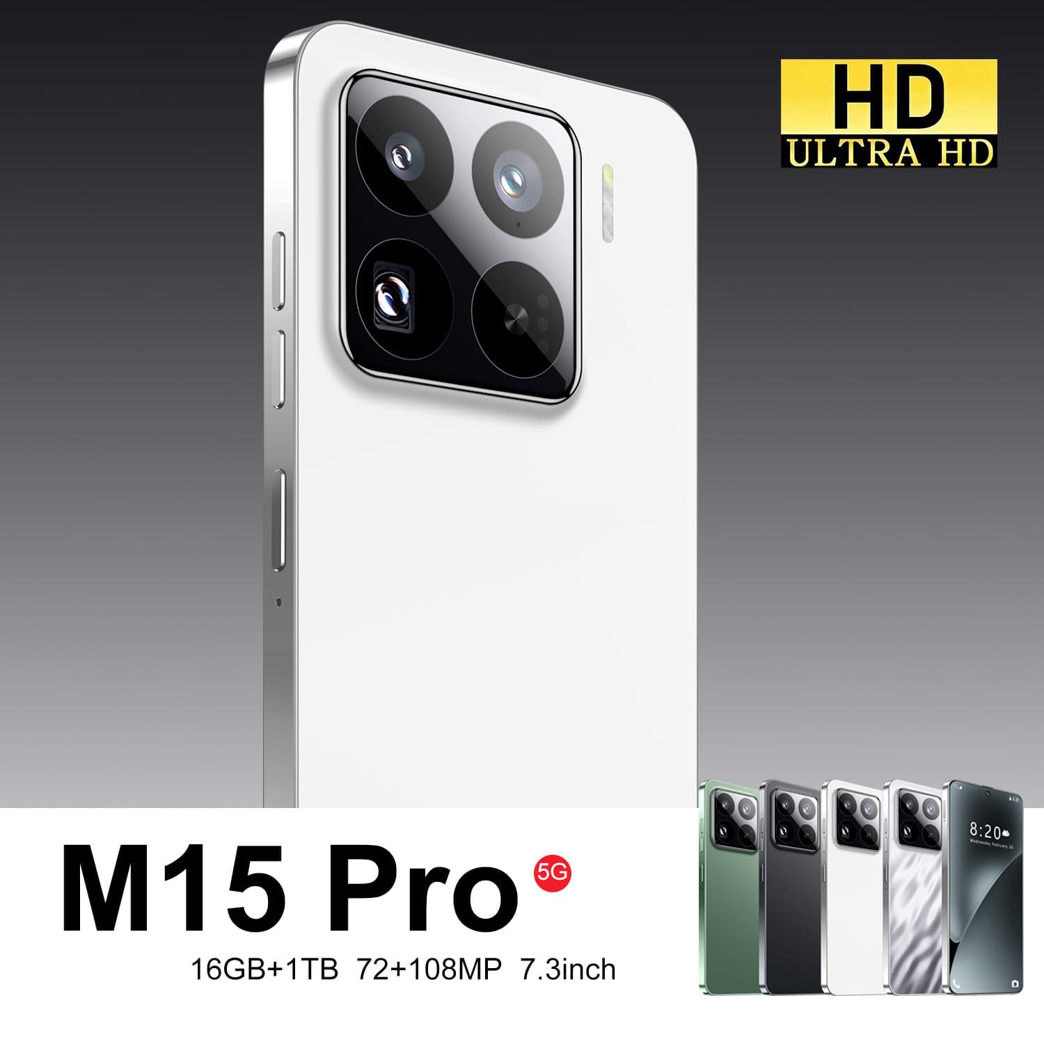 New M15 Pro Global Version Smartphone 16+1TB HD Screen Android Phone Factory Direct Drop Shipping