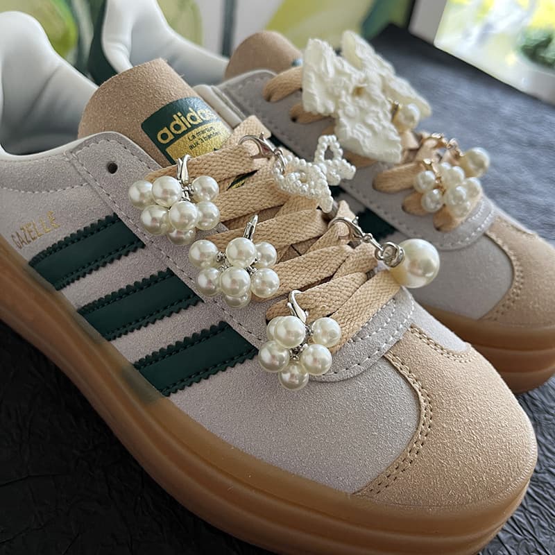 Pearl Shoelace Buckle Charm German Training Shoes Bow Beaded Shoe Flower Shoelace Hanger Fashion Versatile Shoe Decoration