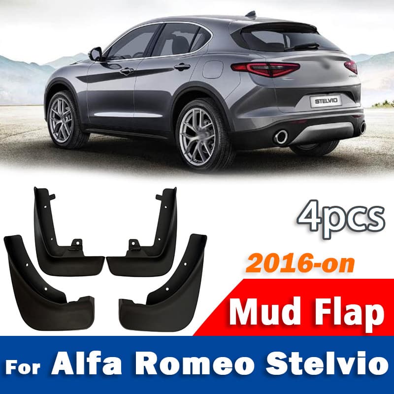 Compatible with Alfa Romeo Stelvio Tire Mud Flaps Mud Guards Accessories