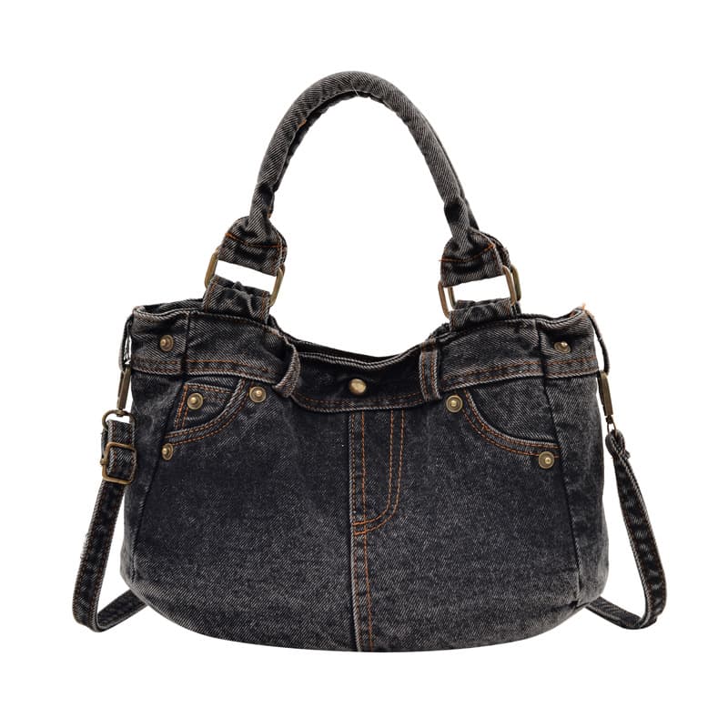 Denim Handbag for Women 2026 New Fashion Casual Bucket Bag Large Capacity Ladies Shoulder Crossbody Bag Trendy