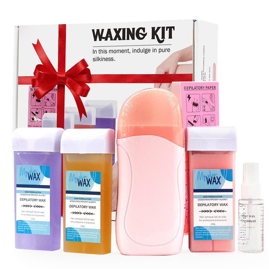 Cross-border wholesale beauty 100g single candle hair removal wax machine portable wax therapy shaving device hand beeswax melt