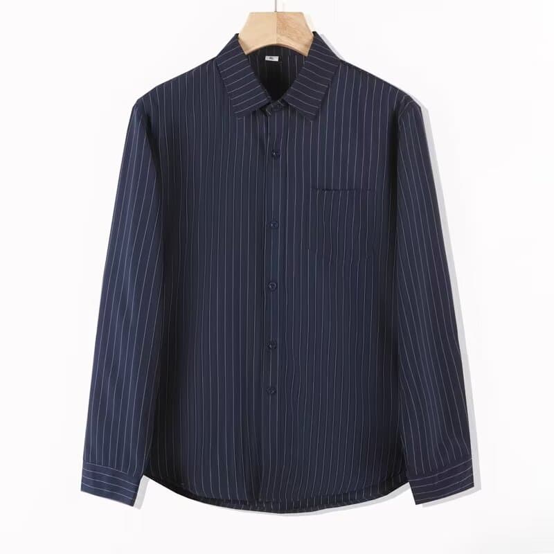 Spring Autumn Korean Style Long Sleeve Shirt for Men, Trendy Fashionable Slim Fit Plus Size Office Workwear Shirt Jacket