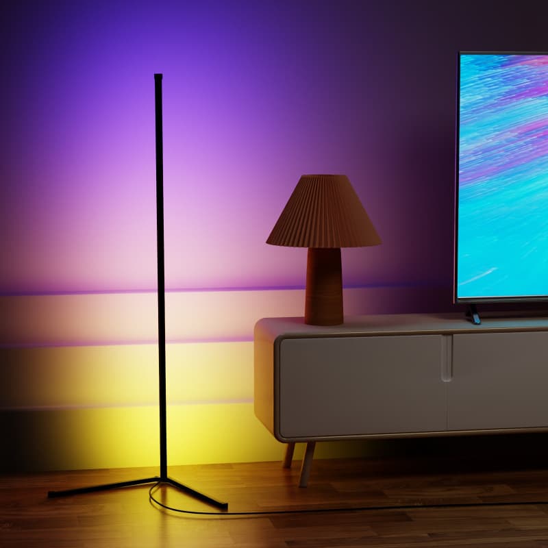 2026 New Cross-border Drop Shipping Corner Floor Lamp 16 Million DIY Color Changing