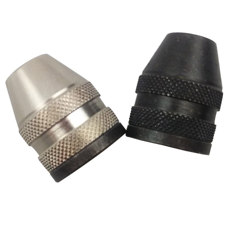 Electric grinding push back chucks, hand tight chucks, power tool accessories, clamping tools, keyless chucks, rodless