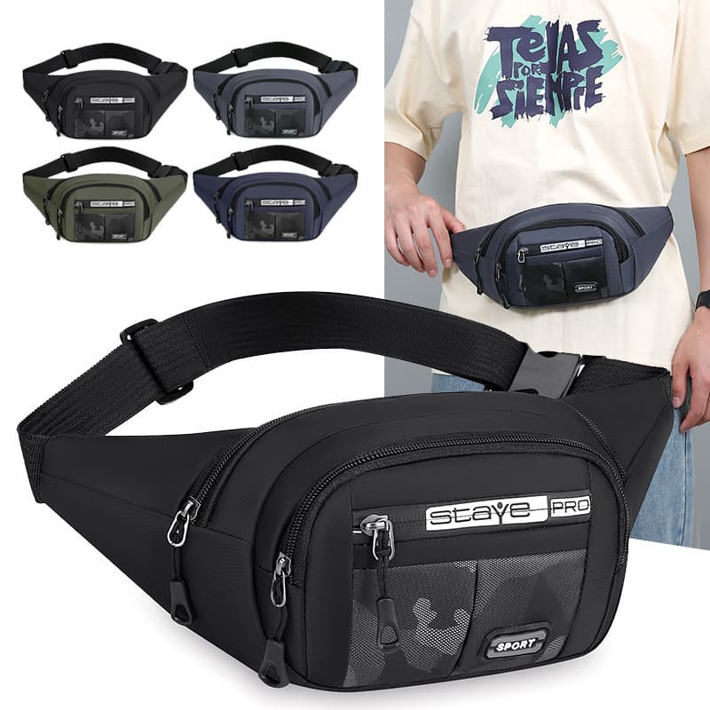 Men's Stylish Multi-functional Waist Pack, Lightweight and Durable with Multiple Pockets, Ideal for Outdoor Sports and Travel, Hot Selling