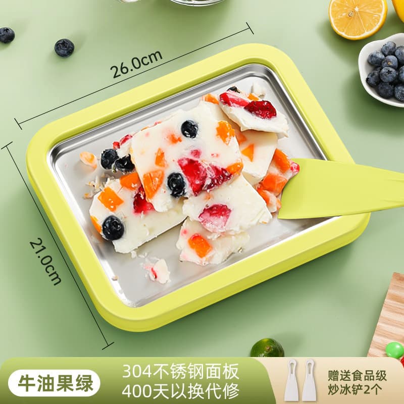 Cross-border Stir-fry Ice Cream Maker, DIY Fruit No-Power Stir-fry Yogurt Maker, Small Household Kids Mini Ice Cream Machine Freezing