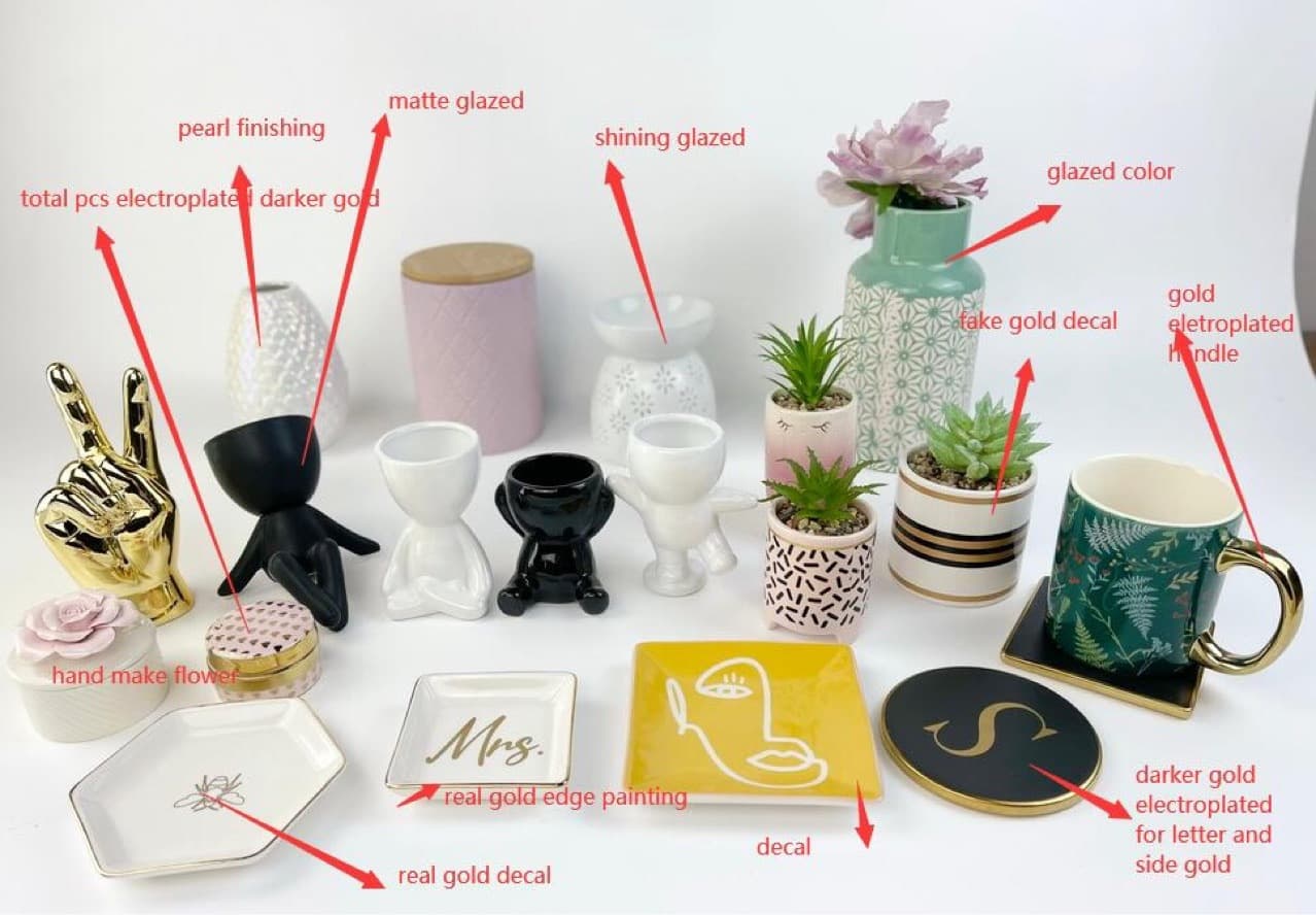 Ins Nordic style ceramic cup and saucer jewelry trays for export, CERAMIC TRINKET DISH PLATE.