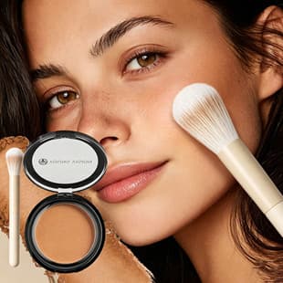 YOUNG VISION Matte Bronzer Contour Powder Multi-use for Hairline and Nose Shadow with Brush