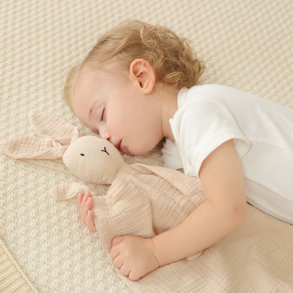 Amazon Pure Cotton Gauze Baby Security Blanket Stuffed Rabbit Comfort Toy Plush Pal Cross-Border