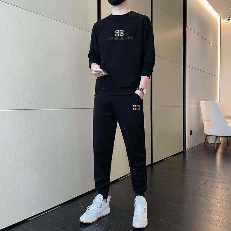 Winter New Casual Hoodie Sports Set Men's 2023 Autumn Stylish Trendy Matching Men's Two-Piece Set