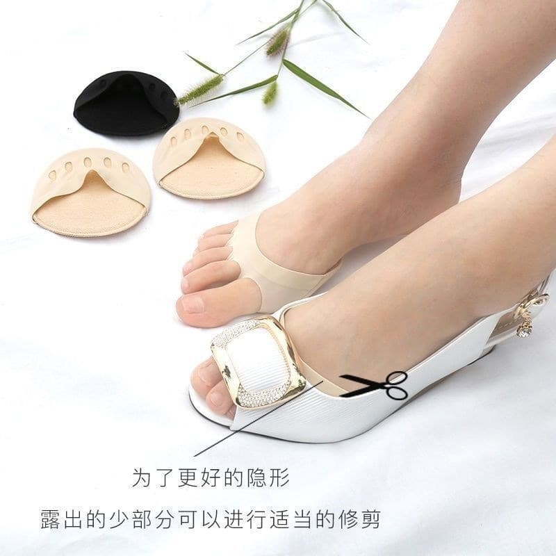Half-Size Insoles, Thickened Anti-Pain Anti-Slip Anti-Blister High Heel Pads, Soft Sponge Cotton Foot Cushions