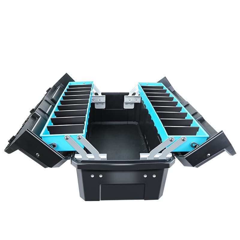 Steel Shield/SHEFFIELD G024020 20-Inch Large Three-Layer Folding Tool Box Electrician Tool Box Tool Bag