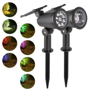 Outdoor Solar Spotlight Light Control Waterproof Ground Insert Lawn Light Home Outdoor Landscape Courtyard Light Garden Tree Lighting