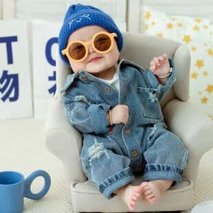 Baby Photo Clothes 100 Days Photography Outfit One-Year-Old Baby Photo Prop Western Cowboy Studio Theme Romper