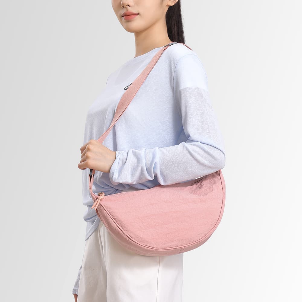 Korean Popular Ins-Style Artistic Casual Solid Color Girl's Bag Japanese Harajuku Simple Dumpling Bag Crossbody Bag for Women
