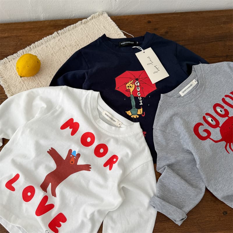 Kids Long Sleeve T-Shirt 2026 Fall New Arrival Boys Girls Cartoon Letter Undershirt Baby Casual Round Neck T-Shirt