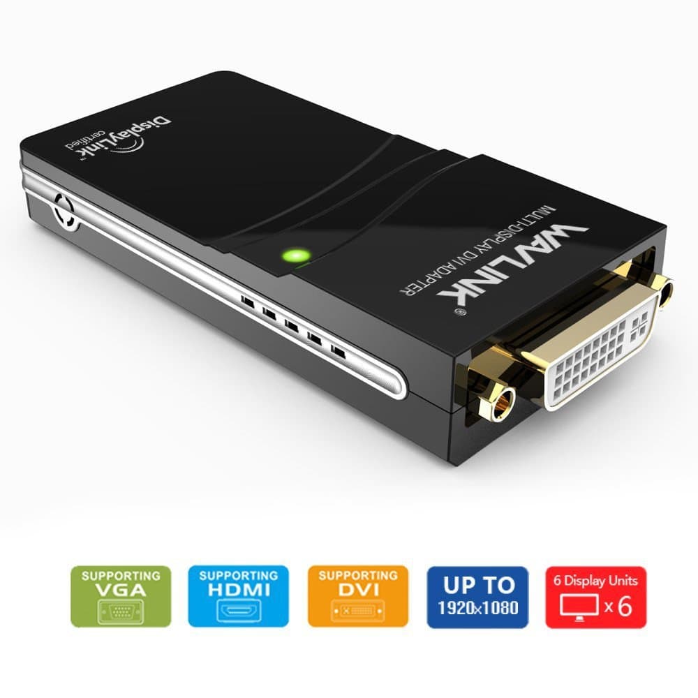 Wavlink Video Graphics Display Adapter USB to DVI Multi-Screen Expansion Graphics Card UG17D1