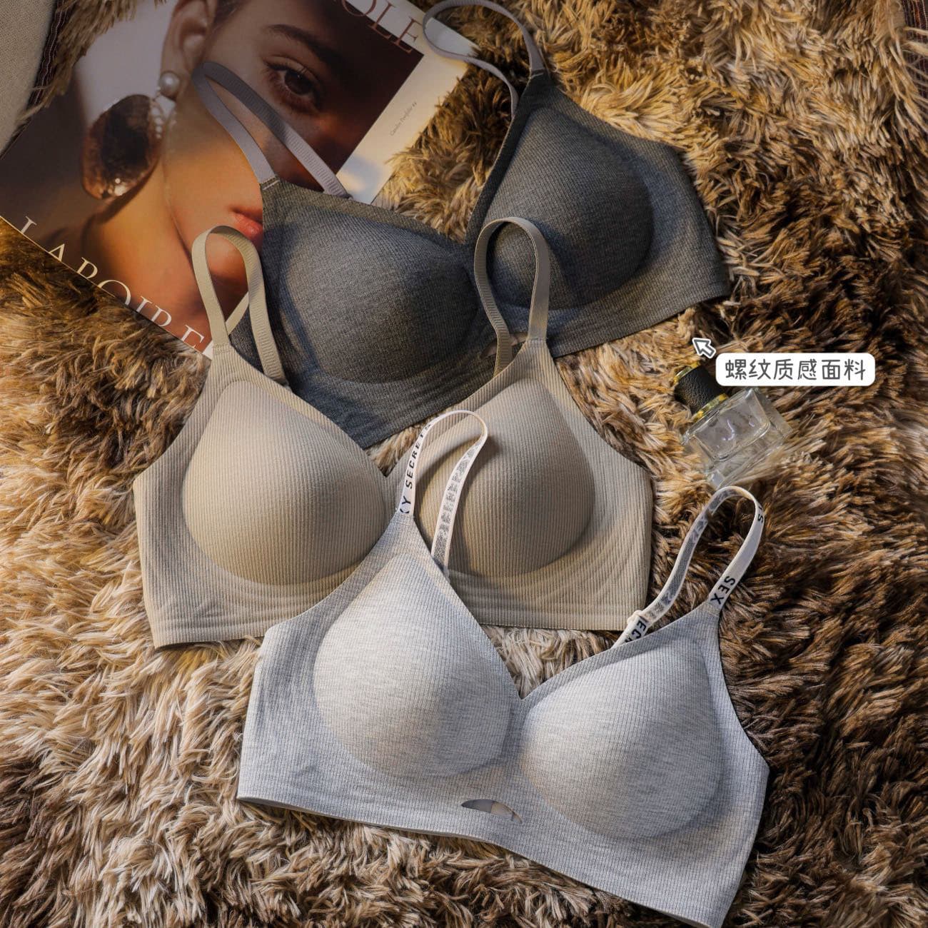 Comfortable Seamless Bra for Women, Thin Cup, Minimizer for Large Bust, Push-up, Breathable, Wire-free, Summer Style, Pure and Tender