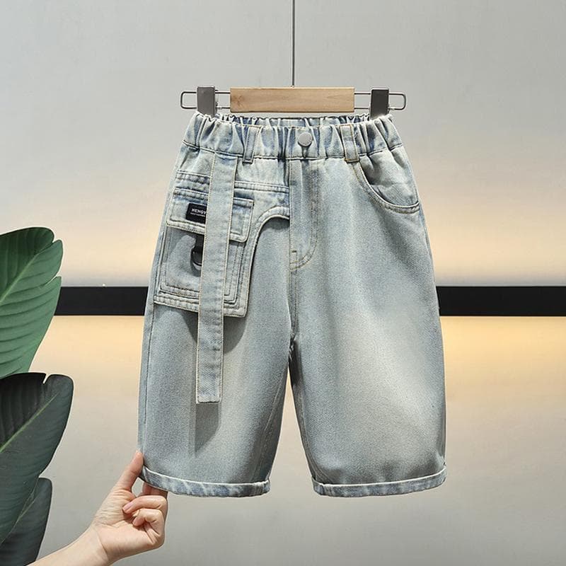 Boys' Jeans Summer 2025 New Children's Casual Capri Pants Toddler Summer Thin Short Pants