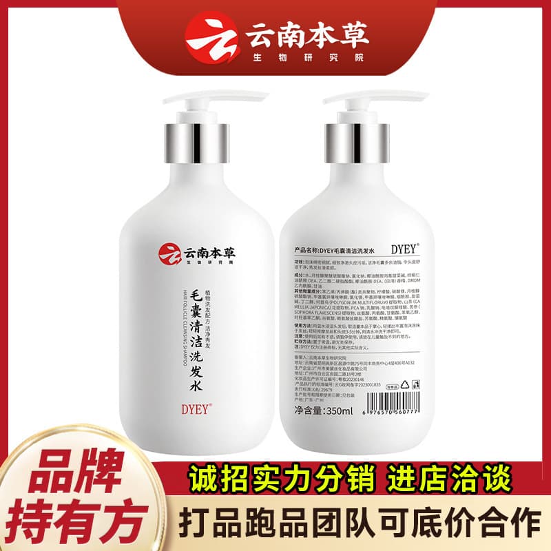 DYEY Yunnan Herbal Hair Follicle Cleansing Shampoo Silky, Smooth and Clear Scalp Cleansing Hair Follicles Shampoo