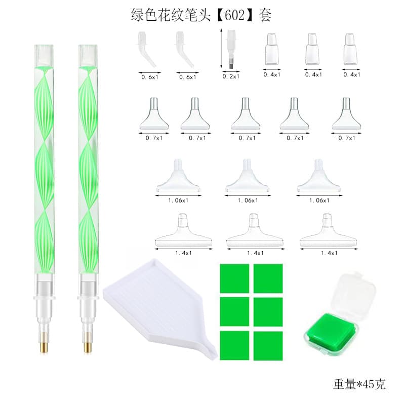 New Diamond Painting Tool Dotting Pen with Replaceable Multi-Drill Bit Set, Clay Type, for Export Amazon Listing