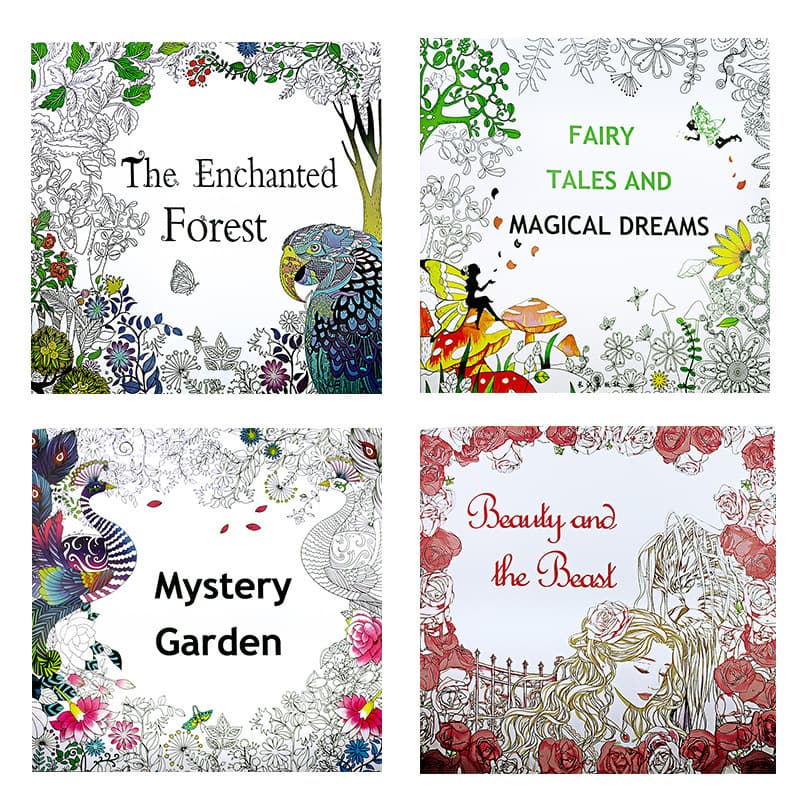 Secret Garden Stress Relief Hand-drawn Coloring Book for Adults (Cross-border English Version)