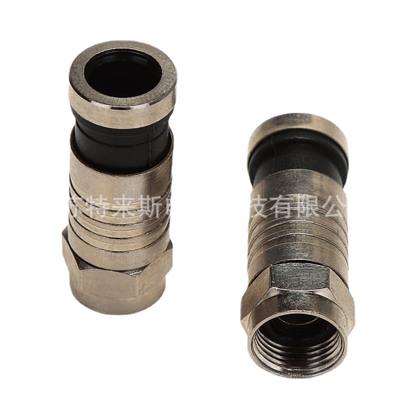 Imperial 75-5 Compression F Connector for Cable TV, Crimp-Type Dual Quad Shield Universal Set-Top Box Connector