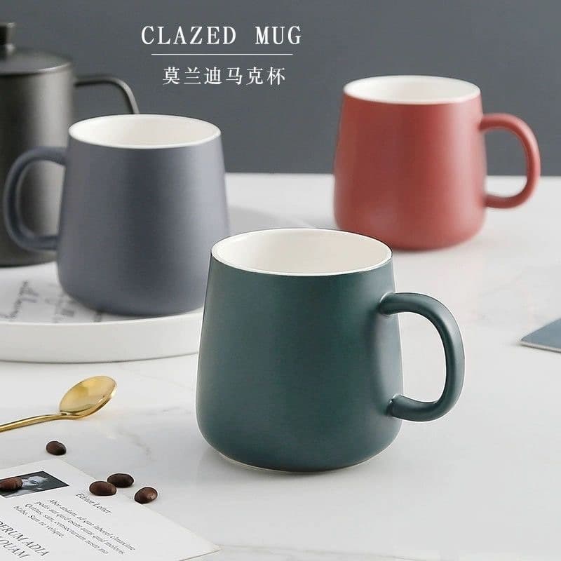 Modern Minimalist Mug Solid Color Morandi Coffee Cup Large Capacity Milk Cup Couple Cup Nordic Style Water Cup