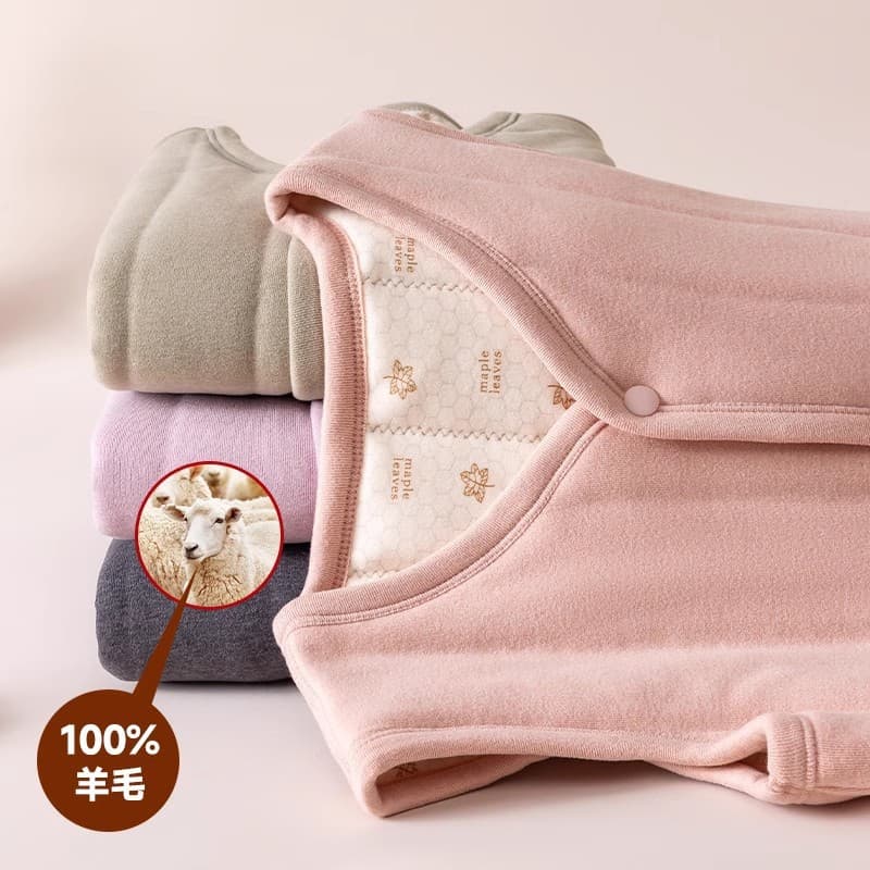 Children's Warm Vest Plush Autumn/Winter School Uniform Essential Boys and Girls' Thickened Wool Base Layer Inner Wear Cotton-padded Vest