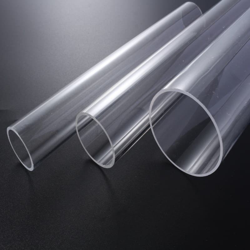 In-Stock Transparent Acrylic Tube Processing Sealed Bottom, Plexiglass Tube Cutting Polishing Hollow Tube Custom Wall Thickness Round Tube
