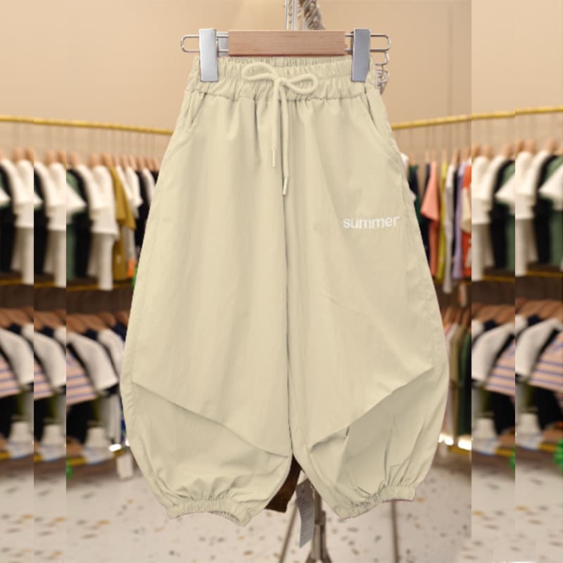 New Ice-Cool Quick-Dry Thin Girls' Casual Loose Sports Long Pants Summer Fashionable Children's Clothing from Mainland China