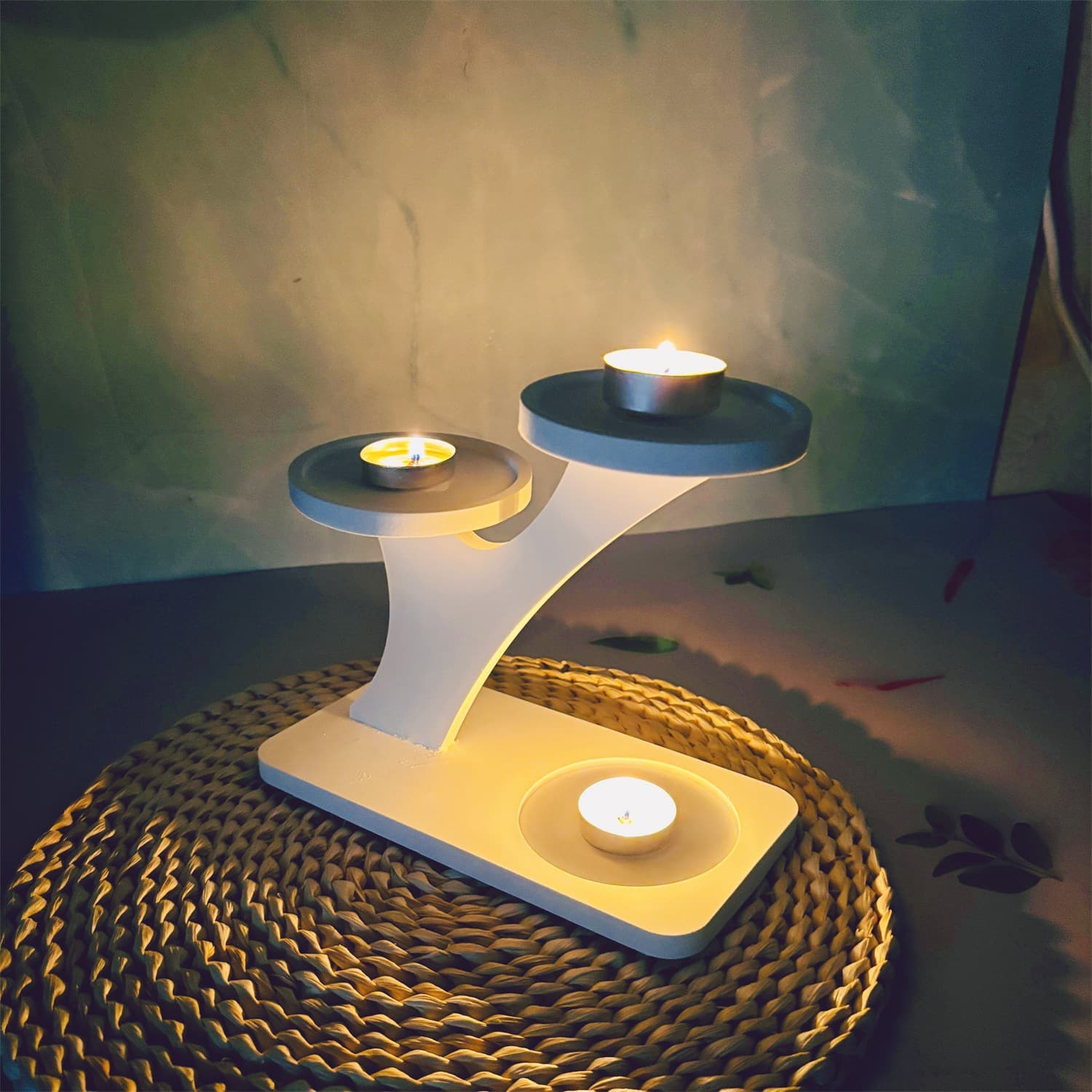 DIY Tree Candle Holder Stand Crystal Resin Mold Flower Pot Stand Candle Holder Display Stand Storage Rack Silicone Mold