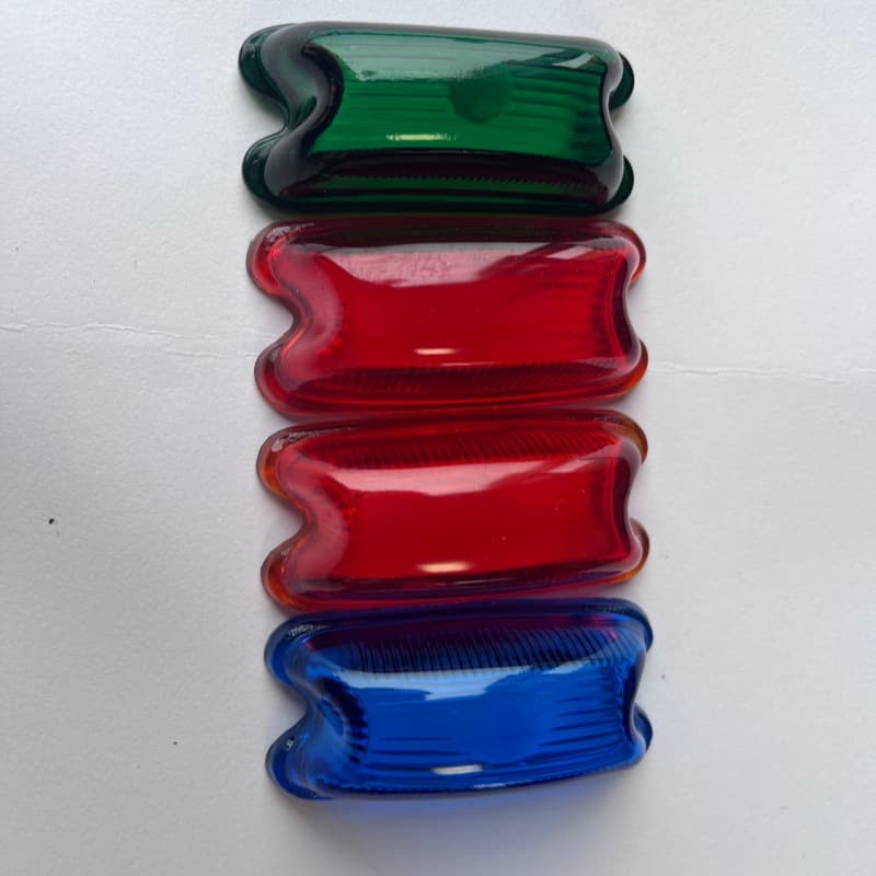 Japanese Rear Tail Light Glass Lens for Trucks, Side Marker Lights, Chassis Lights, LED Marine Signal Light Glass Cover