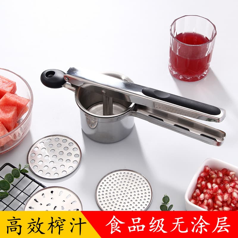 Stainless Steel Manual Juicer 3-in-1 Potato Masher Lemon Squeezer Tool