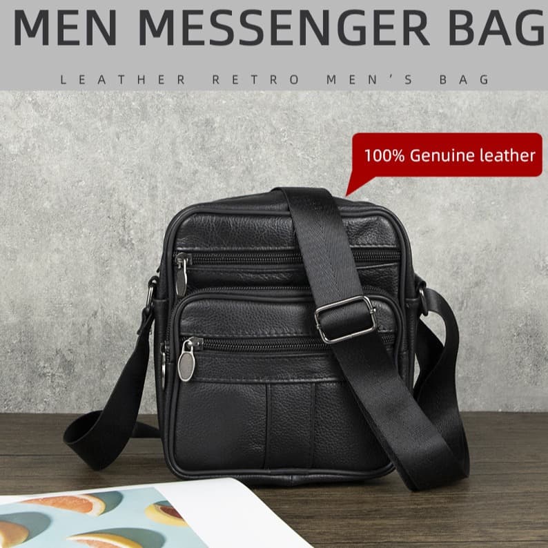 Cheap Fashionable Casual Leather Men's Crossbody Bag Single Shoulder Sling Bag Popular Sale Quality Assurance Comfortable Wear