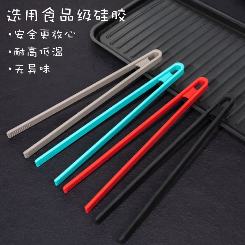 Silicone Food Tongs Hotel Buffet Tongs Kitchen Tool BBQ Tongs Grilling Steak Tongs Food Tongs