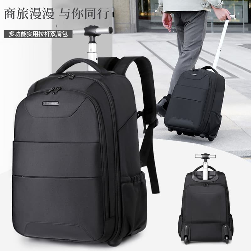Manufacturer's new wholesale high- and junior high school students' large-capacity trolley schoolbags cross-border stair climbing men's and women's schoolbags