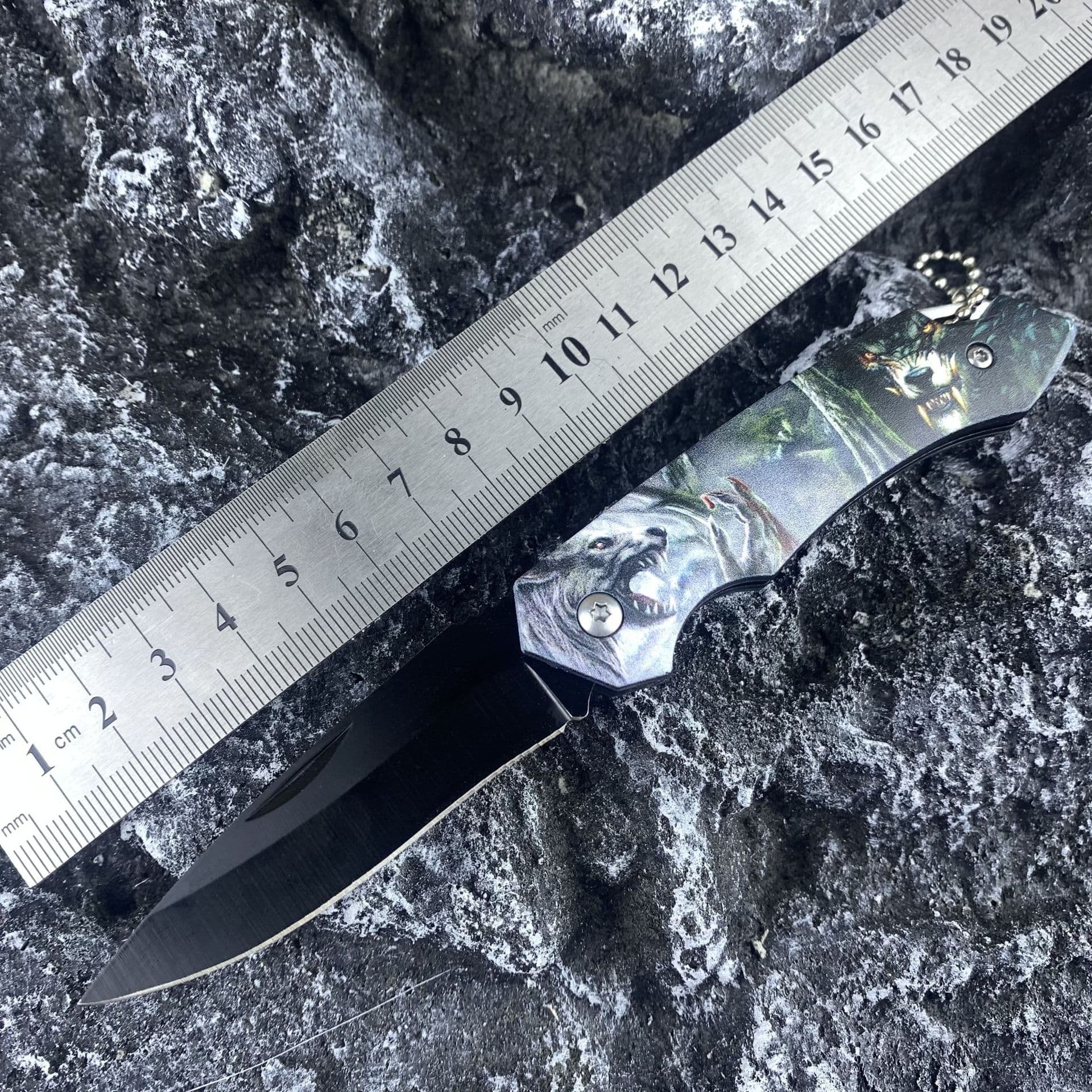 Plastic Handle 3D Printed Folding Knife Outdoor Tool Self-Defense Portable Pocket Knife Multifunctional Mini Fruit Knife