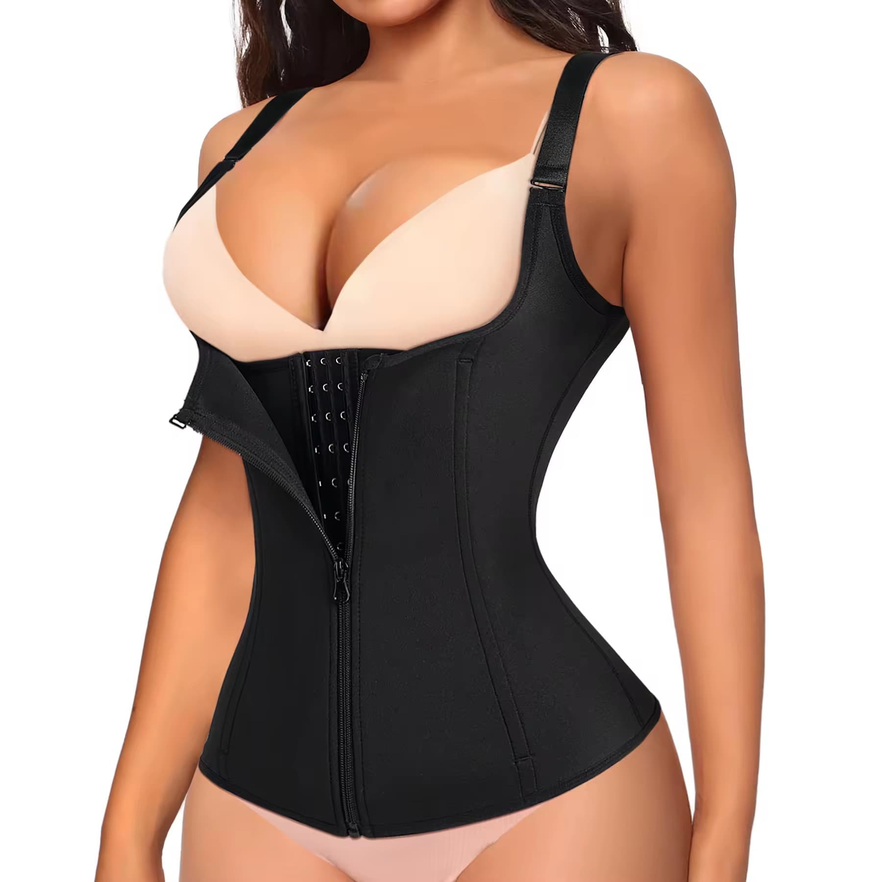 Cross-Best Selling Women's Shapewear Top with Waist Belt, Tummy Control, Fits with Dresses, High-End Slim-Fit Shapewear Top