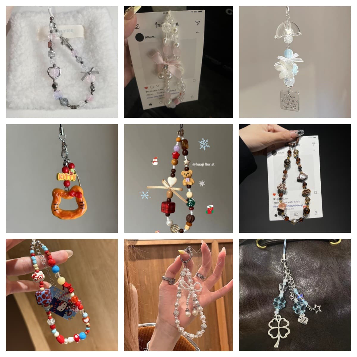 [Factory Collection] Cute Sweet Cartoon Phone Strap Ins Style Phone Hand Strap Universal CCD Creative Pendant New
