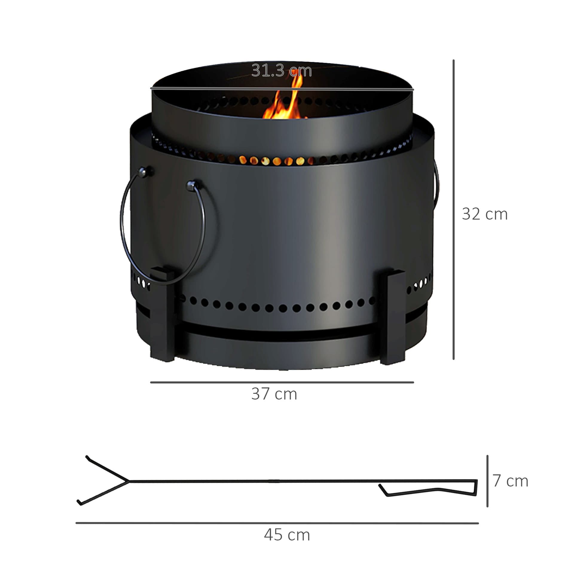 Outdoor Round Smokeless Firewood Stove Garden Stainless Steel Heating Campfire Portable Picnic Grill Wholesale