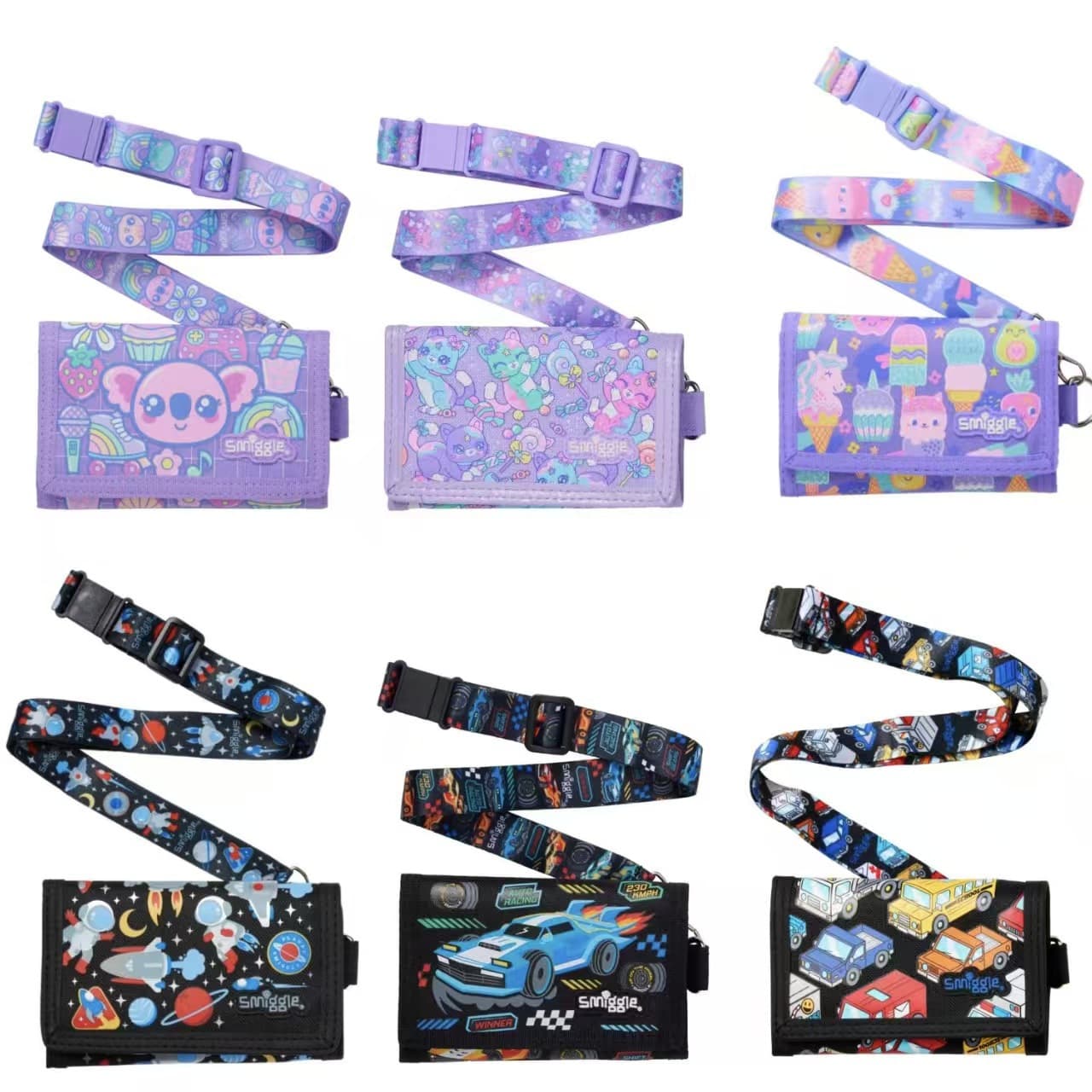 Australian Smiggle Wallet Kids Card Holder Key Pouch Coin Purse Foldable Wallet for Students
