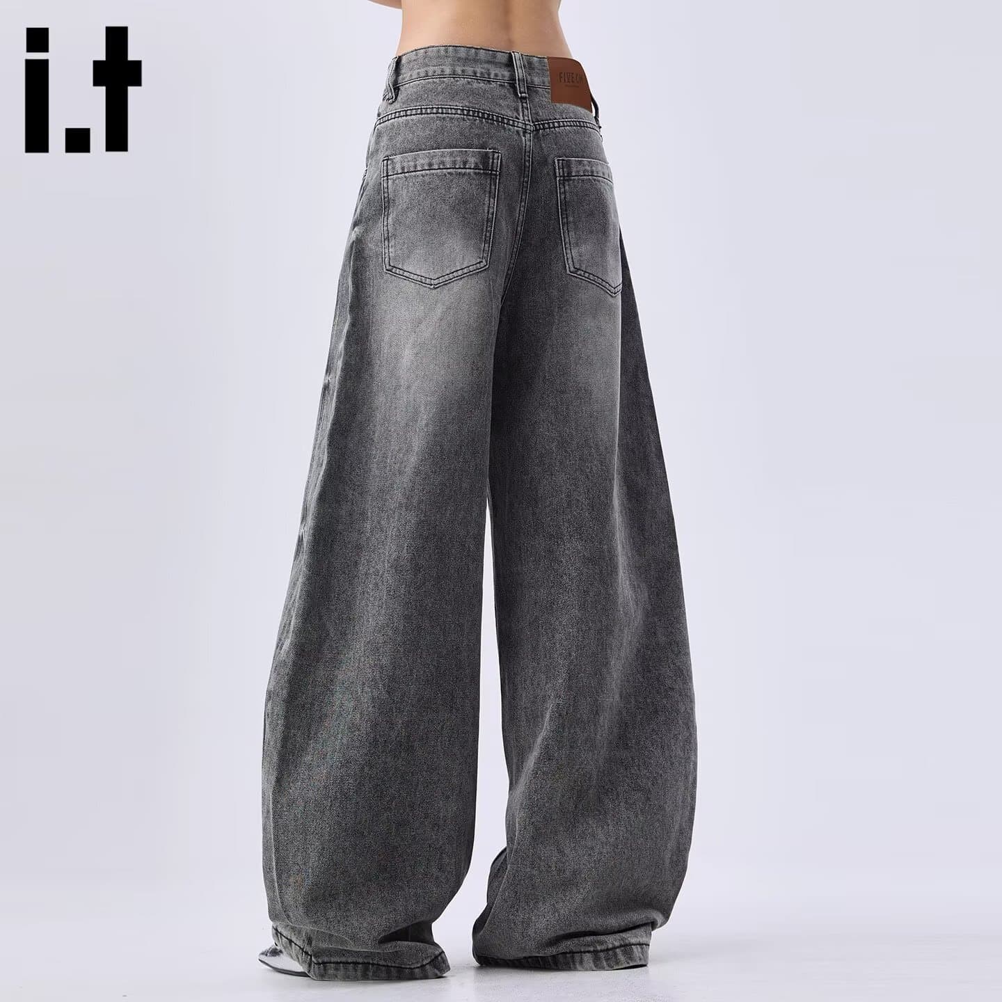 American Vintage Washed Wide-Leg Jeans for Women 2025 New High-Waist Loose Slimming Straight-Leg Floor-Length Pants